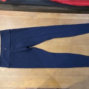 navy blue lululemon leggings size 6